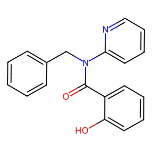 N-benzyl-2-hydroxy-N-pyridin-2-ylbenzamide structure