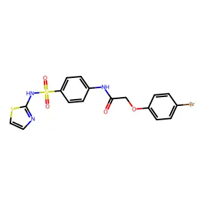 2-(4-bromophenoxy)-N-[4-(1,3-thiazol-2-ylsulfamoyl)phenyl]acetamide structure