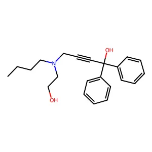 4-[Butyl(2-hydroxyethyl)amino]-1,1-diphenylbut-2-yn-1-ol structure