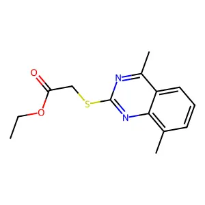Ethyl 2-(4,8-dimethylquinazolin-2-yl)sulfanylacetate structure