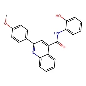 N-(2-hydroxyphenyl)-2-(4-methoxyphenyl)quinoline-4-carboxamide structure