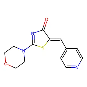 2-Morpholin-4-yl-5-(4-pyridylmethylene)-1,3-thiazolin-4-one structure