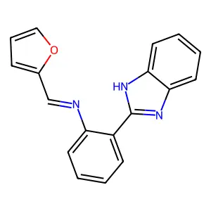 (Z)-2-(1H-benzo[d]imidazol-2-yl)-N-(furan-2-ylmethylene)aniline structure