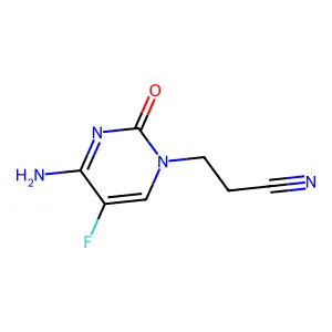 3-(4-amino-5-fluoro-2-oxopyrimidin-1(2H)-yl)propanenitrile structure