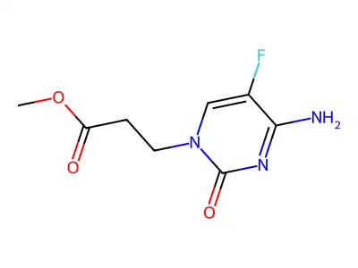 Methyl 4-amino-5-fluoro-2-oxo-1(2H)-pyrimidinepropanoate structure