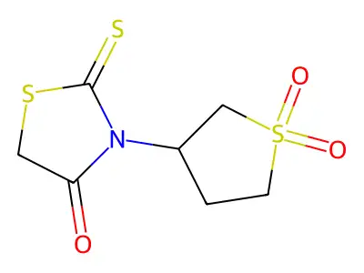 3-(4-Oxo-2-thioxo-1,3-thiazolidin-3-yl)thiolane-1,1-dione structure