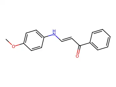 2-Propen-1-one, 3-((4-methoxyphenyl)amino)-1-phenyl-, (E)- structure
