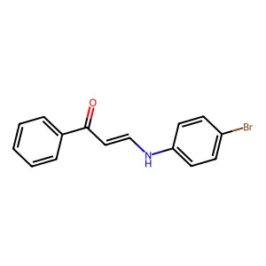 (2E)-3-[(4-bromophenyl)amino]-1-phenylprop-2-en-1-one structure