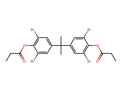 3,3',5,5'-Tetrabromobisphenol A bispropionate structure