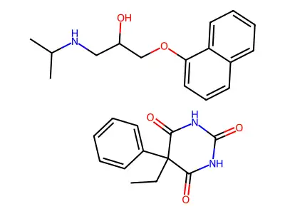 Propranolol phenobarbital structure