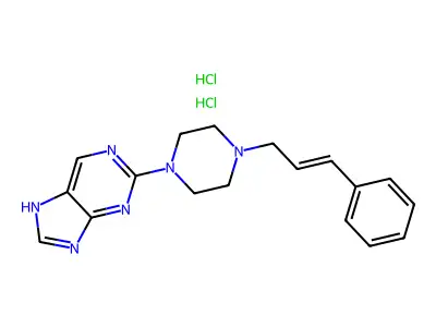 2-(4-Cinnamylpiperazin-1-yl)-7H-purine dihydrochloride structure