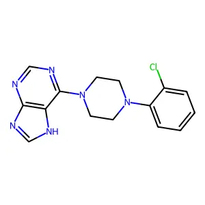 6-[4-(2-chlorophenyl)piperazin-1-yl]-7H-purine structure