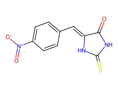 4-Imidazolidinone, 5-[(4-nitrophenyl)methylene]-2-thioxo- structure
