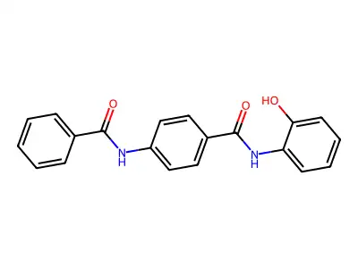 N-(2-hydroxyphenyl)-4-[(phenylcarbonyl)amino]benzamide structure