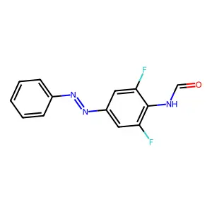 N-(2,6-difluoro-4-phenyldiazenylphenyl)formamide structure