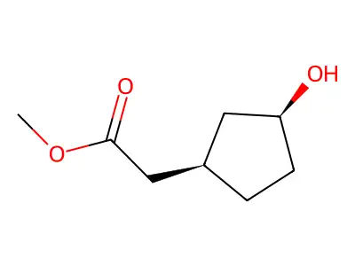 Methyl 2-(3-hydroxycyclopentyl)acetate structure