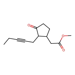 Methyl [3-oxo-2-(2-pentynyl)cyclopentyl]acetate structure
