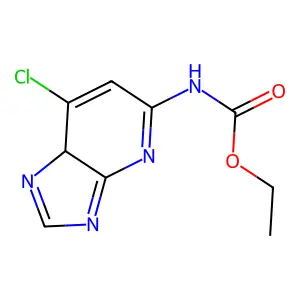 Ethyl (7-chloro-7aH-imidazo[4,5-b]pyridin-5-yl)carbamate structure
