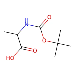 Methyl 2-{[(tert-butoxy)carbonyl]amino}propanoate structure