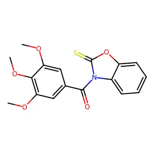 2(3H)-Benzoxazolethione, 3-(3,4,5-trimethoxybenzoyl)- structure