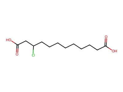 3-Chlorododecanedioic acid structure