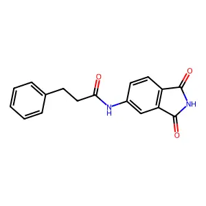 N-(1,3-dioxoisoindol-5-yl)-3-phenylpropanamide structure