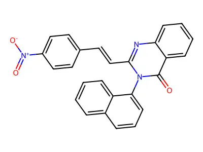 3-naphthalen-1-yl-2-[(Z)-2-(4-nitrophenyl)ethenyl]quinazolin-4-one structure