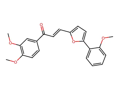 (2E)-1-(3,4-dimethoxyphenyl)-3-[5-(2-methoxyphenyl)furan-2-yl]prop-2-en-1-one structure