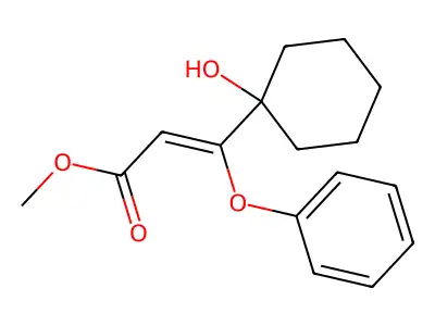 (Z)-methyl 3-(1-hydroxycyclohexyl)-3-phenoxyacrylate structure