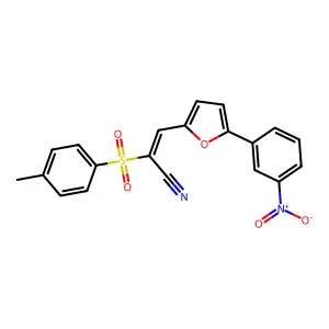 2-((4-Methylphenyl)sulfonyl)-3-(5-(3-nitrophenyl)-2-furyl)acrylonitrile structure
