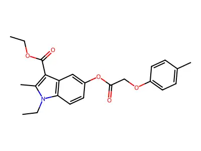 ethyl 1-ethyl-2-methyl-5-{[(4-methylphenoxy)acetyl]oxy}-1H-indole-3-carboxylate structure