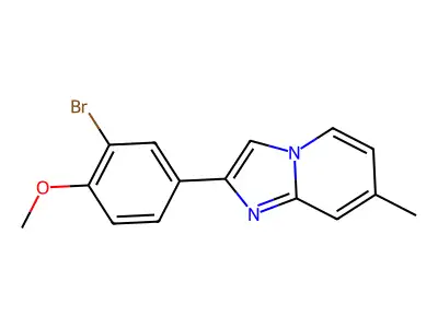 2-(3-Bromo-4-methoxyphenyl)-7-methylimidazo[1,2-a]pyridine structure