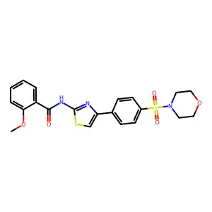 2-Methoxy-N-{4-[4-(morpholine-4-sulfonyl)-phenyl]-thiazol-2-yl}-benzamide structure