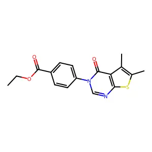 ethyl 4-(5,6-dimethyl-4-oxothieno[2,3-d]pyrimidin-3(4H)-yl)benzoate structure