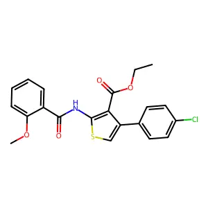 Ethyl 4-(4-chlorophenyl)-2-[(2-methoxybenzoyl)amino]thiophene-3-carboxylate structure
