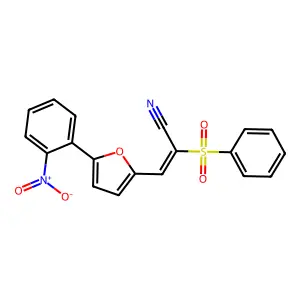 2-(Benzenesulfonyl)-3-[5-(2-nitrophenyl)furan-2-yl]prop-2-enenitrile structure