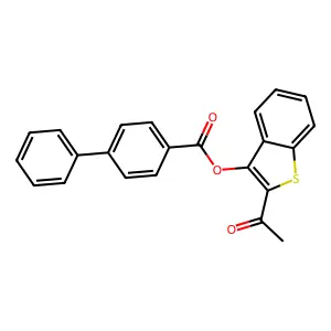 (2-Acetyl-1-benzothiophen-3-yl) 4-phenylbenzoate structure