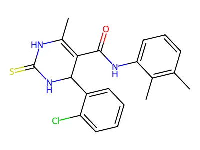 4-(2-chlorophenyl)-N-(2,3-dimethylphenyl)-6-methyl-2-thioxo-1,2,3,4-tetrahydropyrimidine-5-carboxamide structure