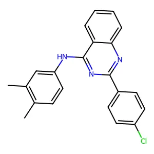 2-(4-chlorophenyl)-N-(3,4-dimethylphenyl)quinazolin-4-amine structure
