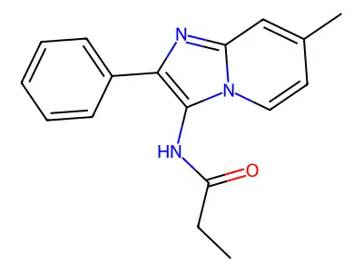 N-(7-methyl-2-phenylimidazo[1,2-a]pyridin-3-yl)propanamide structure