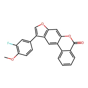 10-(3-Fluoro-4-methoxy-phenyl)-6,8-dioxa-cyclopenta[b]phenanthren-5-one structure