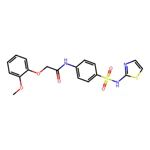 2-(2-Methoxy-phenoxy)-N-[4-(thiazol-2-ylsulfamoyl)-phenyl]-acetamide structure