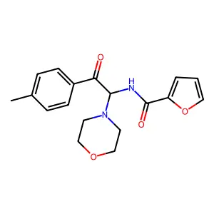 N-[2-(4-methylphenyl)-1-morpholin-4-yl-2-oxoethyl]furan-2-carboxamide structure