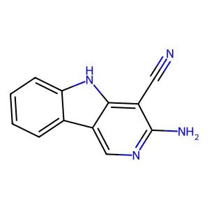 3-amino-5H-pyrido[4,3-b]indole-4-carbonitrile structure