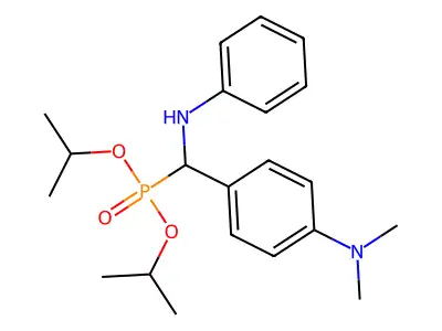 4-[anilino-di(propan-2-yloxy)phosphorylmethyl]-N,N-dimethylaniline structure