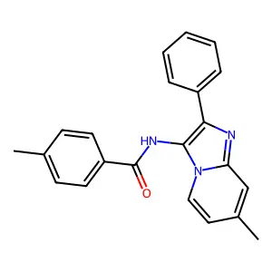 4-methyl-N-(7-methyl-2-phenylimidazo[1,2-a]pyridin-3-yl)benzamide structure