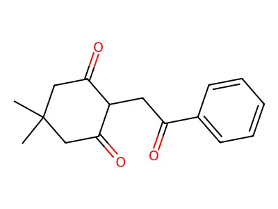 5,5-Dimethyl-2-(2-oxo-2-phenylethyl)cyclohexane-1,3-dione structure