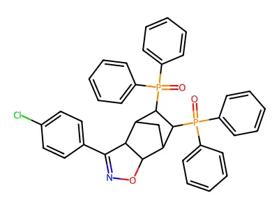 5-(4-chlorophenyl)-8,9-bis(diphenylphosphoryl)-3-oxa-4-azatricyclo[5.2.1.02,6]dec-4-ene structure