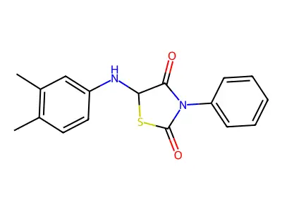 5-[(3,4-Dimethylphenyl)amino]-3-phenyl-1,3-thiazolidine-2,4-dione structure