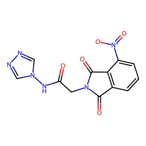 2-(4-nitro-1,3-dioxoisoindol-2-yl)-N-(1,2,4-triazol-4-yl)acetamide structure